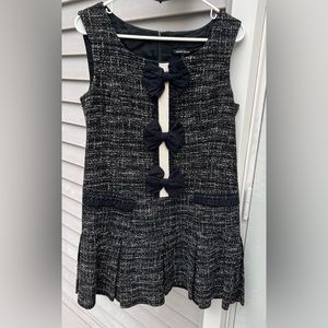 Nanette Lepore Textured Tweed Dress Size 10 black /white